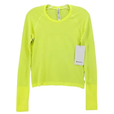 Buy NWT LULULEMON Swiftly Tech Long Sleeve Shirt 2.0 Race HIYE Highlight Yellow Sz 6 • 75.66£