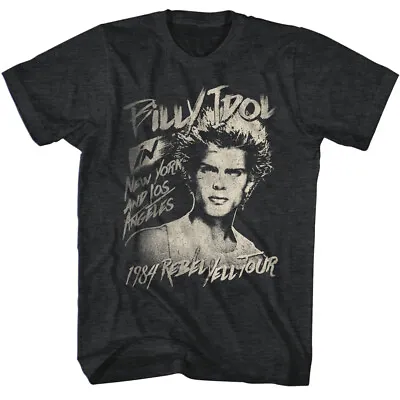 Buy Billy Idol Rebel Yell Tour 1984 NY & LA Men's T Shirt Music Merch • 48.90£