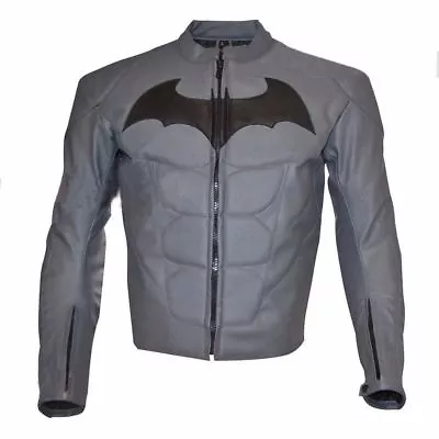 Buy Mens Motorcycle Jacket Batman A Grade Leather Motorbike Rider Biker Racer Armour • 129.99£