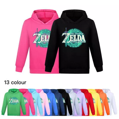 Buy New Zelda Boys Girls Casual Hoodie Hooded Sweatshirt Tops Kids Birthday Gift UK • 10.99£