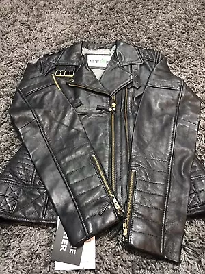 Buy Star Enterprize Genuine Leather Jacket Size Medium Approx Uk8 • 73.98£
