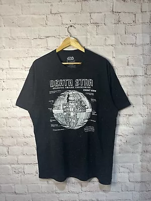 Buy Star Wars Death Star Graphic Print Diagram T Shirt Size XL • 12£