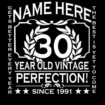 Buy Personalised Birthday T-Shirt  Name Year Age 40th 50th 21st 30th 60th 18th 16th • 12.99£