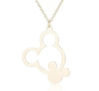 Buy Gold Disney Necklace - Mickey Mouse Jewellery -Brand New • 9.99£