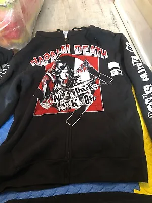 Buy Napalm Death Nazi Punks Hoodie S Small Slayer Arch Enemy Pig Destroyer • 24.99£