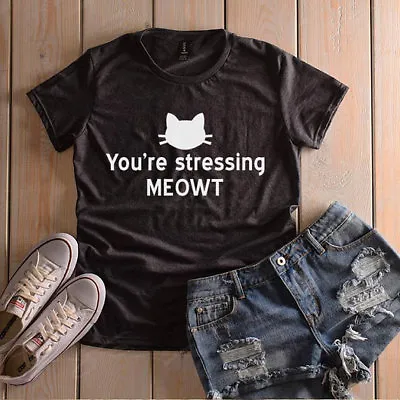Buy You're Stressing Meowt T-shirt, Funny Cat Shirts • 15.36£