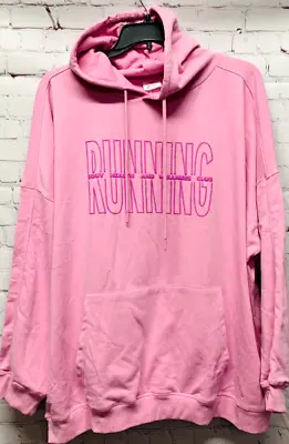 Buy COTTON ON Trendy Plus Size Hoodie Orchid Pink Running Club 18W NEW • 4.82£
