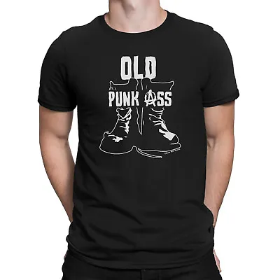 Buy Mens ORGANIC Cotton T-Shirt OLD PUNK ASS Boots Music Guitar Band Drum Rock Music • 8.95£