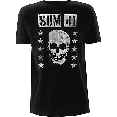Buy Sum 41 T-Shirt Grinning Skull Rock Official Black New • 14.95£