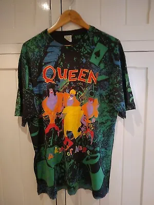 Buy RARE- Queen 'A Kind Of Magic' T Shirt, All Over Print, EMP 1993 XL VGC • 724.99£