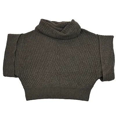 Buy Moda Womens Sweater Vest XL Wool Mohair Blend Cowl Neck Brown Chunky Knit Cocoon • 37.79£