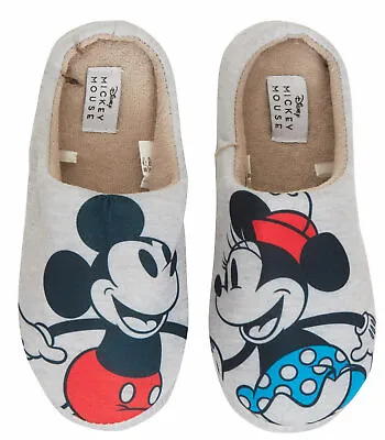 Buy Womens Minnie Mouse Slippers Disney Slip On Mickey Mouse Mules Warm House Shoes  • 14.95£