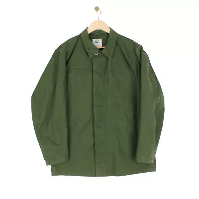 Buy Vintage Military Jacket Green Button Front Cotton Walking Outdoor Mens Size C48 • 79.99£