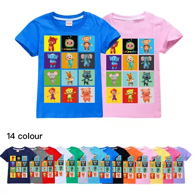 Buy Children's Coconut TV New Casual Printing Short Sleeve T-shirt Men's T-shirt Top • 11.60£