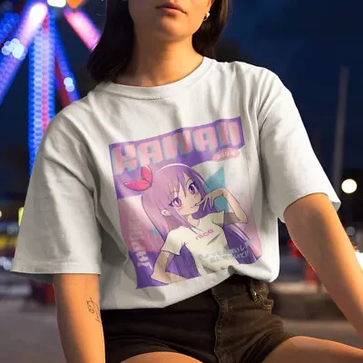 Buy Nice Kawaii Anime Girl T Shirt - Oversized Unisex Top - Urban Streetwear Tee • 9.95£