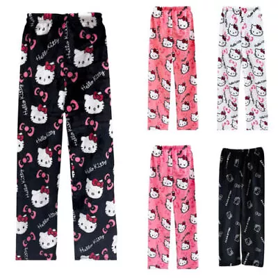 Buy Hello Kitty Pajama Pants Fairy Sanrio Flannel Autumn Warm Women Pant Fashion • 14.26£