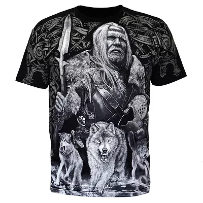 Buy T-Shirt Valhalla Nordic Ragnarok Ragnal Vikings Warrior Odin Thor Wiking Rune • 16.50£