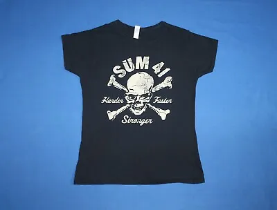 Buy Sum 41 Shirt Harder Faster Stronger Punk Rock Band Women's Tee Medium • 46.70£
