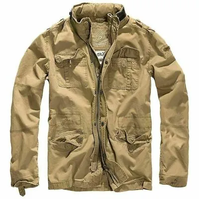 Buy Brandit Jacket Men's Jacket Military Half Season Britannia Jacket Camel • 100.13£