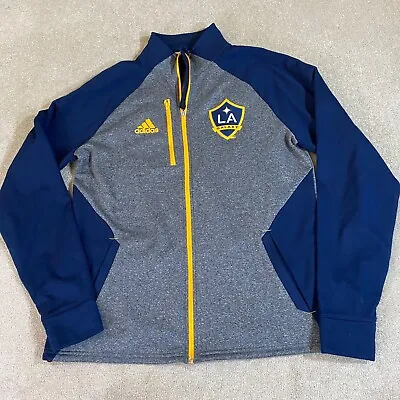 Buy LA Galaxy Jacket Mens Large L Grey Blue Full Zip Sweatshirt Football Soccer • 33.44£
