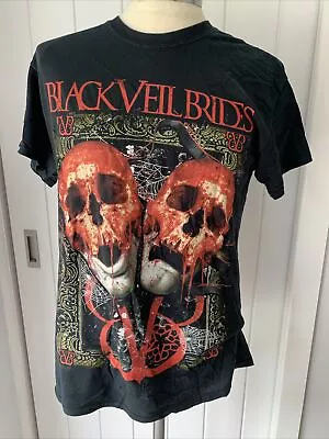 Buy Black Veil Brides T-shirt Size Medium Adults Skull Star Graphic Band Tee • 7.99£