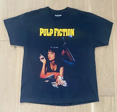 Buy Vintage Pulp Fiction Black Graphic T-shirt Medium • 7£