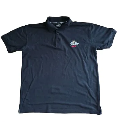 Buy Guinness Official Merch Polo Shirt - Cotton Size L - Black VGC  • 13£