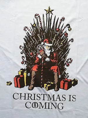 Buy Christmas Is Coming - Iron Throne With Santa - Game Of Thrones T-shirt • 14.99£