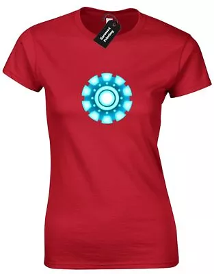 Buy Iron Man Arc Reactor Ladies T Shirt Tony Stark Industries Avengers Christmas • 7.99£