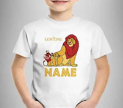 Buy THE LION KING PERSONALISED KIDS T SHIRT Birthday Gift Tee Disney • 8.99£