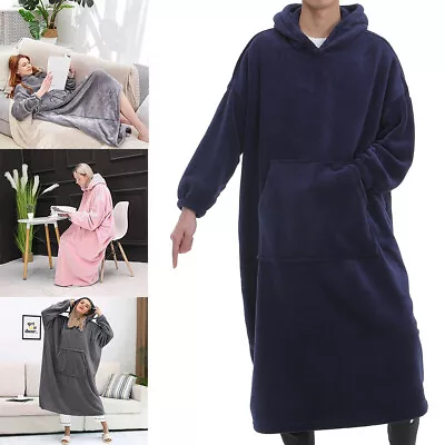 Buy Hoodie Oversized Blanket Sherpa Fleece Extra Large Giant Hooded Sweatshirt Adult • 11.95£