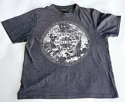Buy Beatles T-shirt Sgt Peppers Lonely Hearts Club T Shirt Grey Flash Back Size XL  • 7.99£