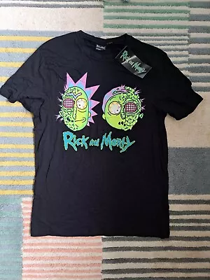 Buy Official Rick And Morty Mens T-Shirt Black Size L Large • 5£