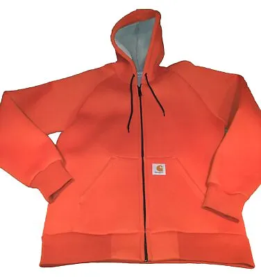 Buy Carhartt Lux Hooded Jacket Mens Large Orange • 69.99£