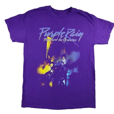 Buy Purple Rain Prince And The Revolution T Shirt Size M Purple Music Graphic Tee • 17.09£