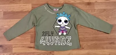 Buy TU Long Sleeve T-Shirt Girls 6 Years Green LOL Surprise 2Fly 4Wrdz Crew Neck • 4£