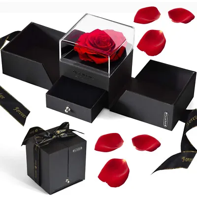 Buy Eternal Rose Gift Box Beauty And The Beast Rose Flower Rose Jewellery Gift Box • 8.95£