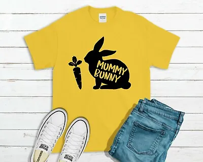 Buy Mummy Bunny With Carrot T-Shirt - Easter Wife Mum Egg Gift Cute Family Fun Tee • 11.99£