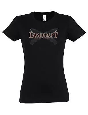 Buy Bushcraft Knives Women T-Shirt Bushcrafting Prepper Bonfire Campfire Camping • 22.74£