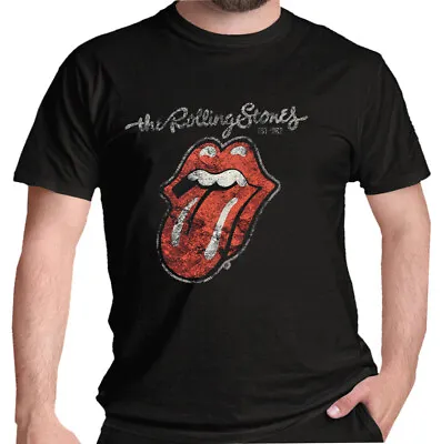 Buy The Rolling Stones T Shirt OFFICIAL Plastered Tongue Rock Band Jagger New • 14.05£