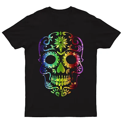 Buy Day Of The Dead Mexican T-Shirt Sugar Skull Dia De Los Muertos Gothic #V#DD197 • 9.99£
