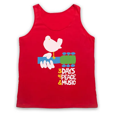 Buy Woodstock Rock Festival 3 Days Of Peace & Music Retro Unisex Tank Top Vest • 19.99£