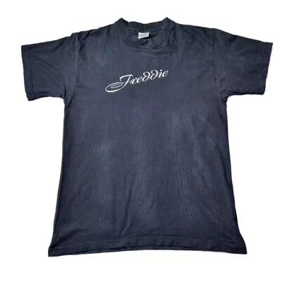 Buy Freddie Mercury Tshirt In Black With Italic Writing Size Medium Vintage • 25£