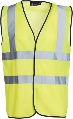 Buy Blackrock Hi Vis Vest Yellow Sleeveless Waistcoat High Visibility Safety Jacket • 2.79£