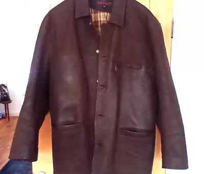 Buy Mens Heavy Duty Nubuck Leather Jacket, Long. XL/XXL • 41£