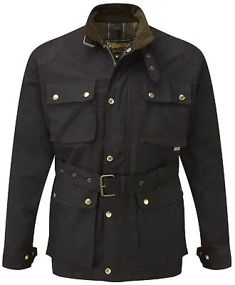 Buy Speedwear Dark Brown Classic Wax Cotton Motorcycle Jacket • 93.42£