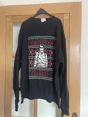 Buy Champion Christmas Stranger Things Steve Harrington Sweatshirt Size XL • 19.99£