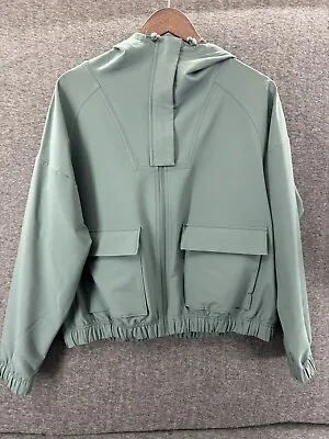 Buy FLX Women Green Jacket Small Green Full Zip Hooded Pockets • 30.88£