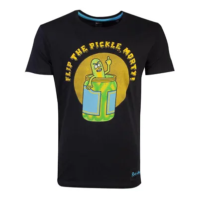 Buy Rick And Morty Flip The Pickle T Shirt Mens Black • 11.99£