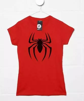 Buy Spider Symbol Womens Style T-Shirt, Red / Medium (8 To 10) • 10£